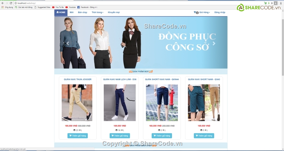 giao diện web,Code web bán hàng,web bán quần áo