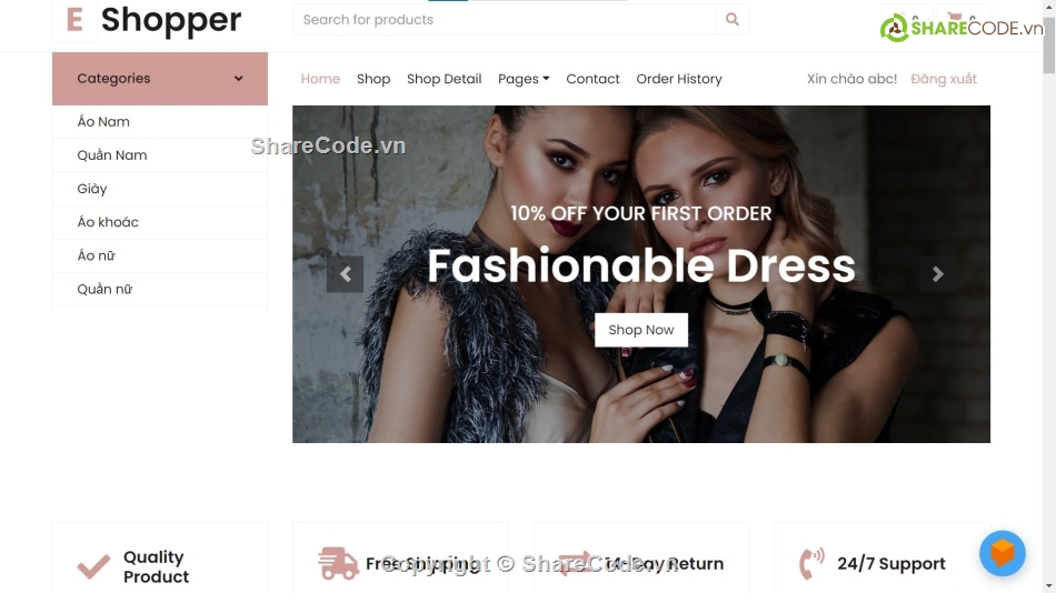 Code PHP,Website bán hàng thời trang,Web bán hàng,Web thời trang