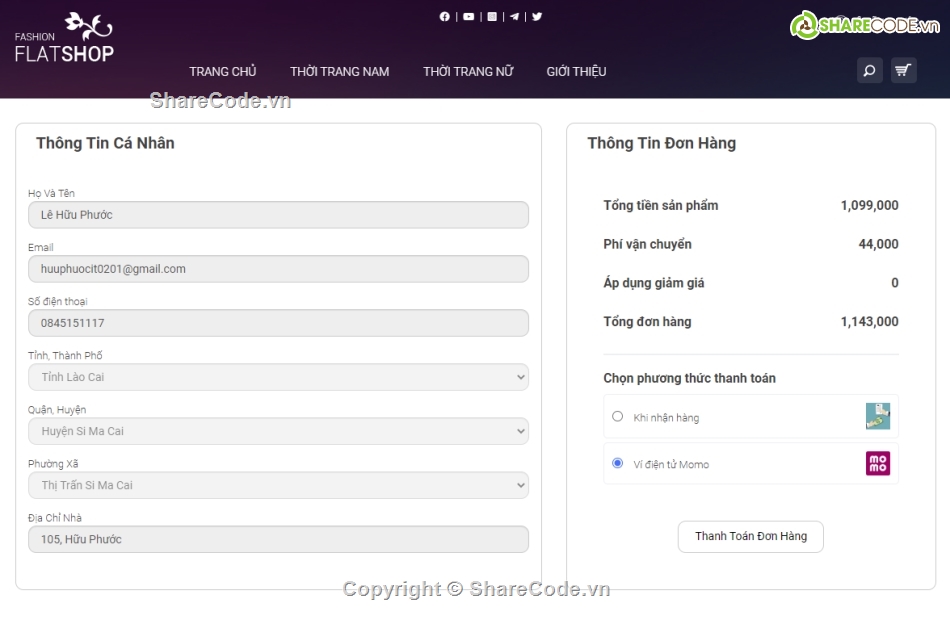 Website bán hàng,Web thời trang,laravel php,báo cáo + slide,Source code web,Code PHP
