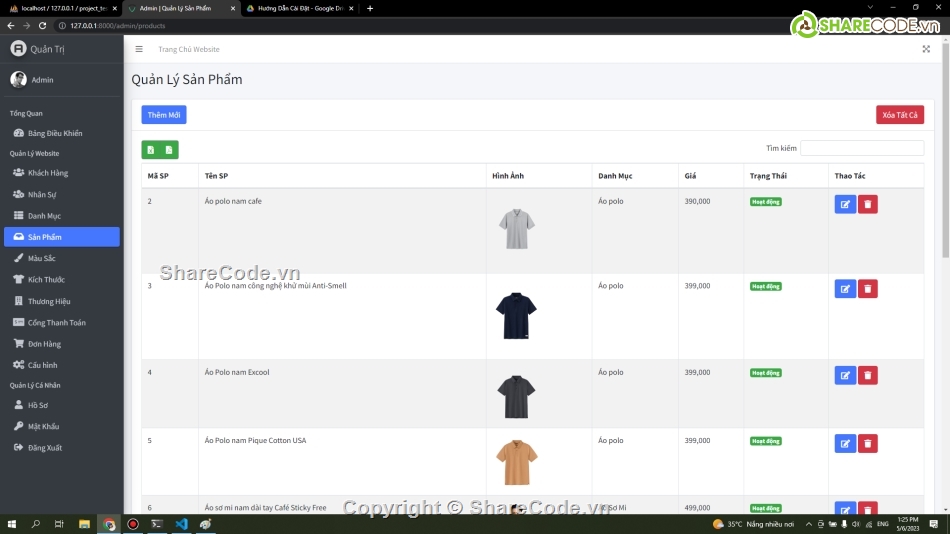 Website bán hàng,Web thời trang,laravel php,báo cáo + slide,Source code web,Code PHP