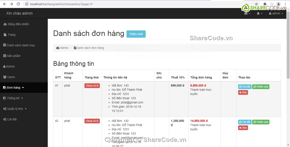 web bán hàng php,báo cáo,website,web php