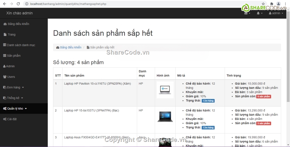 web bán hàng php,báo cáo,website,web php