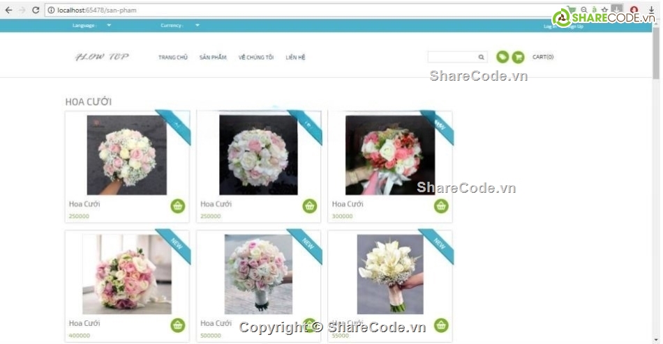 bán hoa,full báo cáo,website
