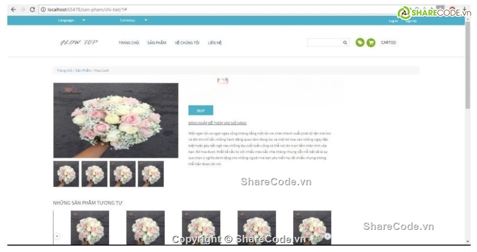 bán hoa,full báo cáo,website