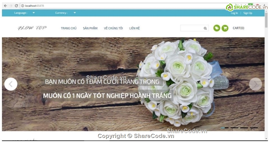 bán hoa,full báo cáo,website
