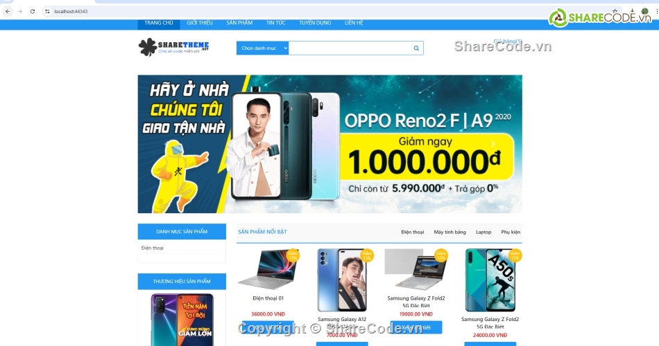 C#,đơn giản,Web điện thoại