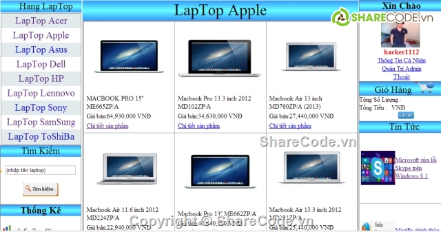 website bán laptop,full báo cáo và slide,database sql,source code website bán latop,website bán hàng mô hình 3 tầng,code c# website bán laptop