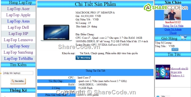 website bán laptop,full báo cáo và slide,database sql,source code website bán latop,website bán hàng mô hình 3 tầng,code c# website bán laptop
