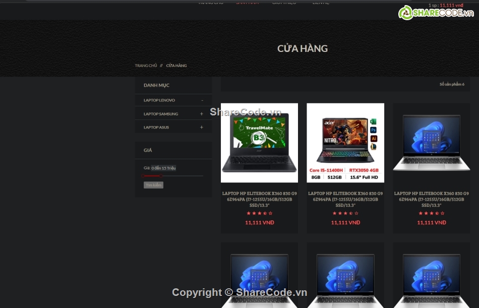Web bán hàng,Website bán hàng,php,php thuần,website bán hàng laptop,laptop