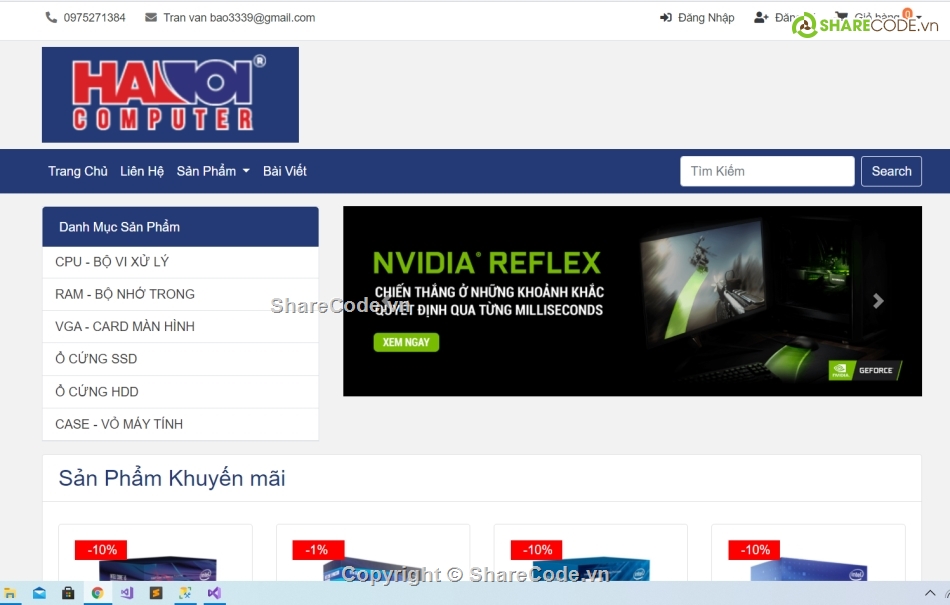 Web bán máy tính,Website bán linh kiện máy tính,Web bán linh kiện máy tính,code bán máy tính linh kiện