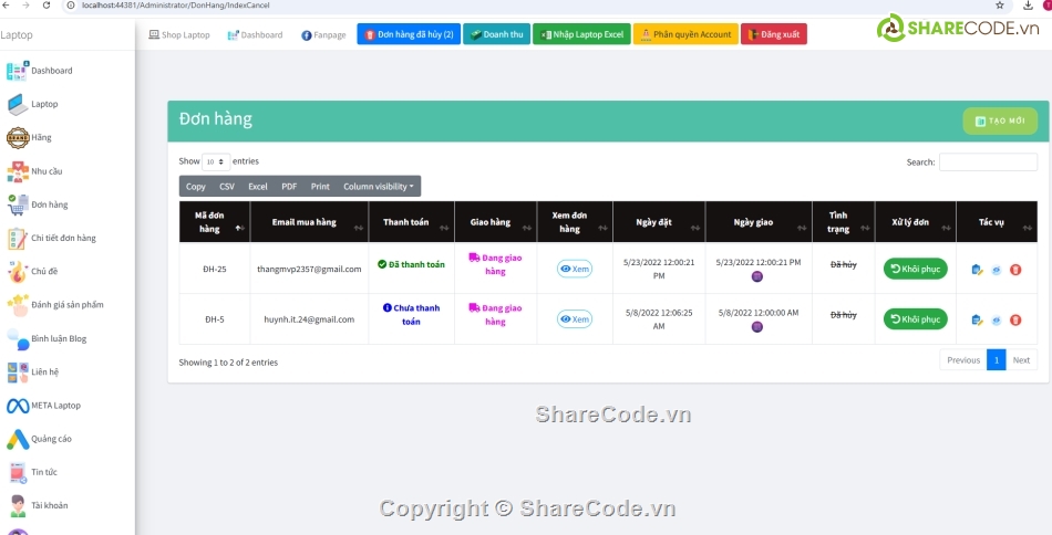 Web bán máy tính,code máy tính,full code + báo cáo