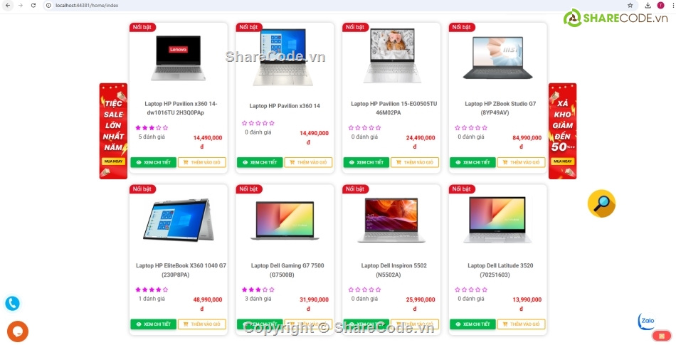 Web bán máy tính,code máy tính,full code + báo cáo