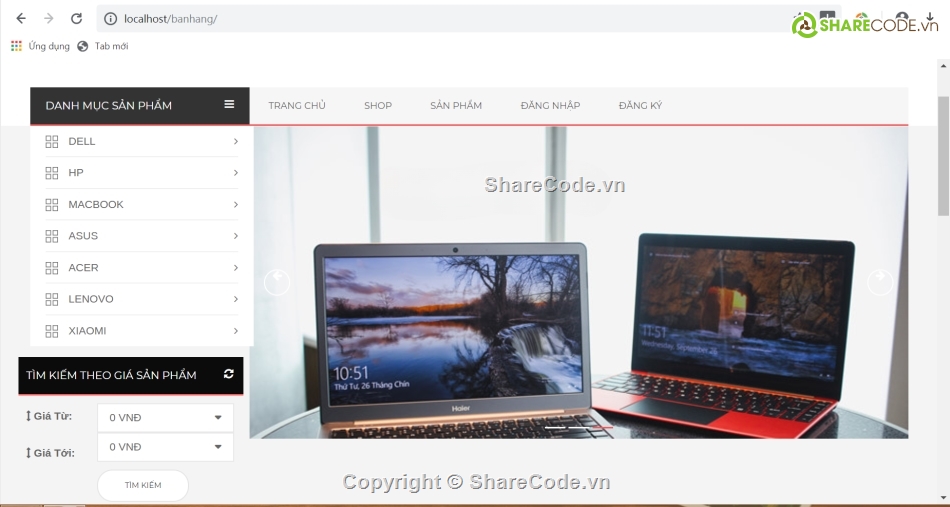 Code bán máy tính,Code website đẹp,Code php