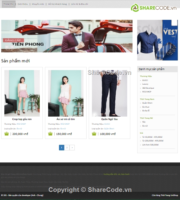 soure codeigniter web,website bán hàng,Web thời trang,web bán quần áo,source code bán quần áo