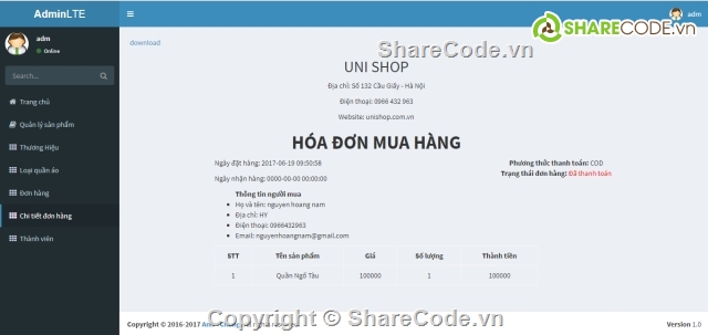 soure codeigniter web,website bán hàng,Web thời trang,web bán quần áo,source code bán quần áo