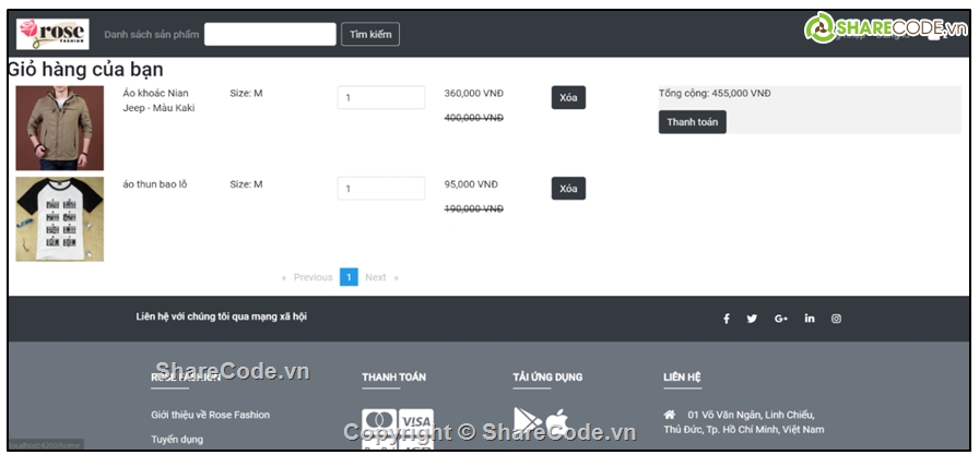 web bán quần áo,full báo cáo,bán quần áo