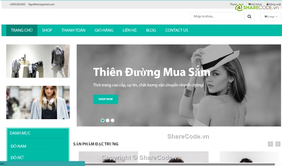 Web bán hàng,website thời trang,code bán hàng,source code bán hàng