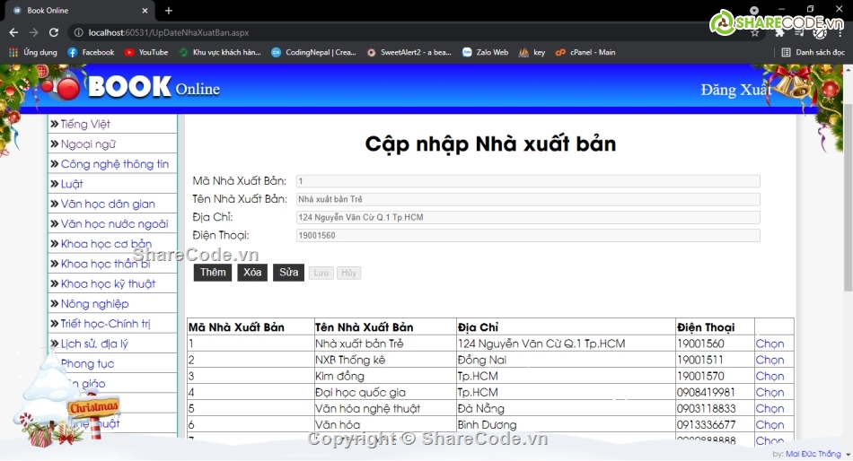 Website asp.net,asp,bán,bán hàng asp.net,đồ án bán sách,Website bán sách MVC5