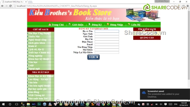 Website bán hàng,website bán sách,thương mại điện tử,mvc asp.net,web bán hàng