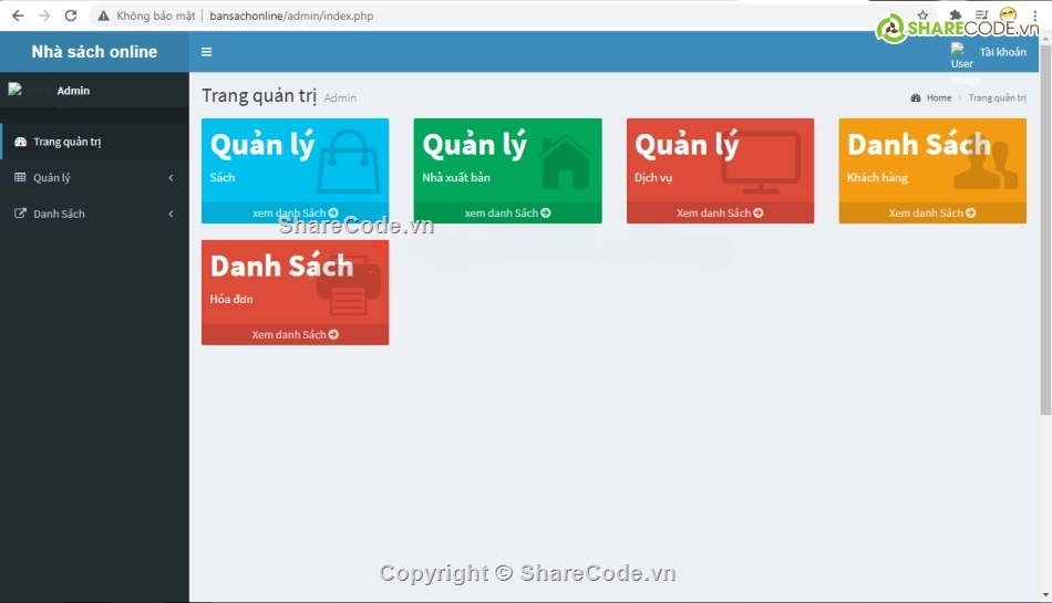 web bán sách,php thuần,đầy đủ chức năng