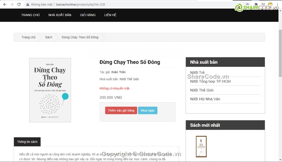 web bán sách,php thuần,đầy đủ chức năng