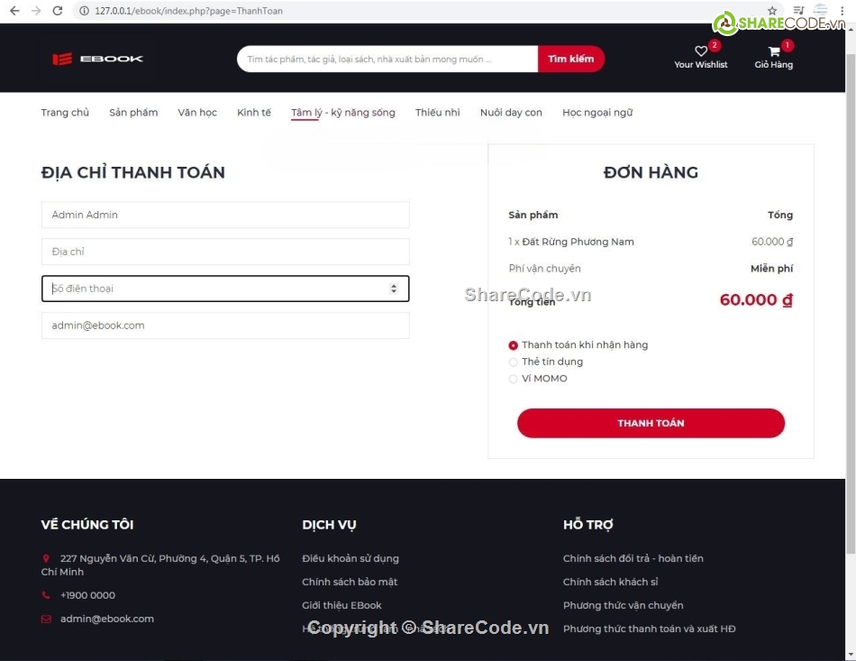 php thuần,web bán sách,giao diện web