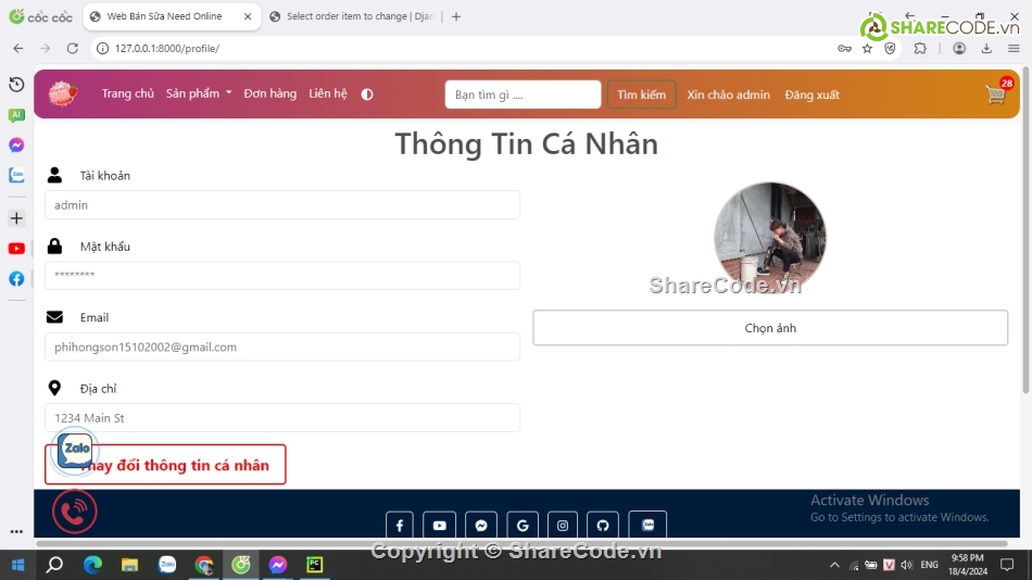 Source code web,Code web,Web bán hàng,Python,Django