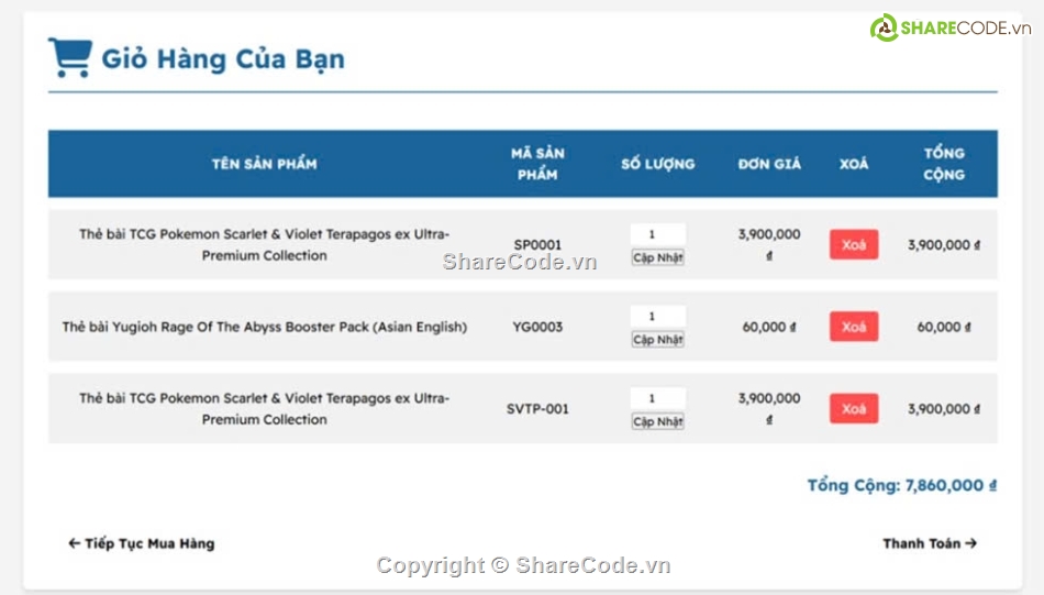 full báo cáo và slide,web bán thẻ bài,thẻ bài,SQL,web bán hàng php & sql