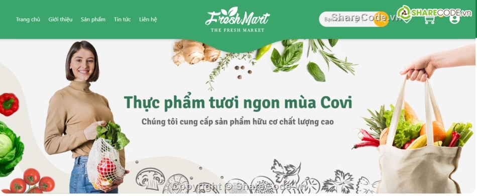 website bán rau củ,website bán hàng,web bán hàng,theme html,Website bán rau