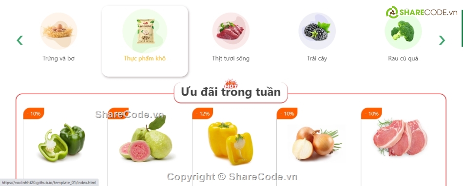 website bán rau củ,website bán hàng,web bán hàng,theme html,Website bán rau