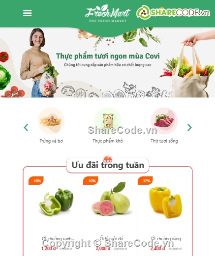 website bán rau củ,website bán hàng,web bán hàng,theme html,Website bán rau