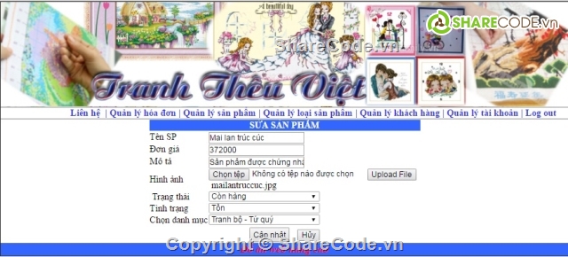 web tranh thêu,web bán tranh theu,web bán tranh ảnh,web bán hàng,web bán tranh