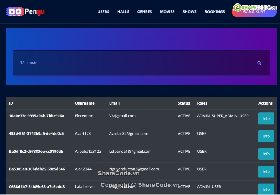 Web xem phim,bán vé,xem phim,Website xem phim