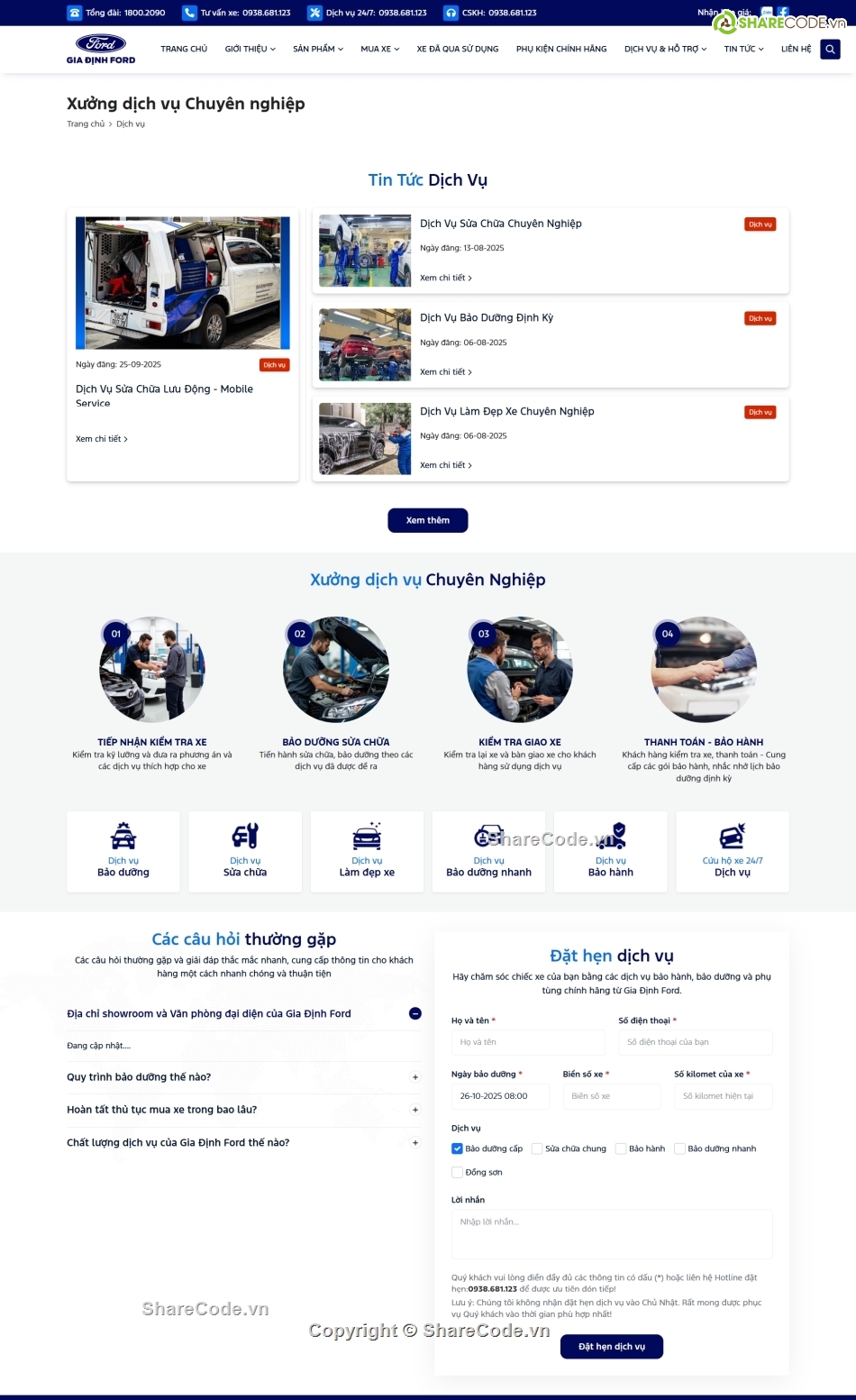 Website bán xe ô tô,Showroom ô tô,website ô tô,Website giới thiệu dịch vụ,dịch vụ ô tô,web ô tô