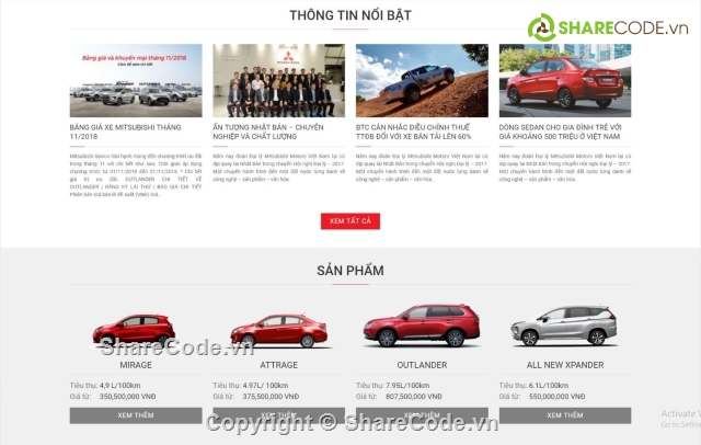 theme wordpress,web bán xe ô tô,web bán xe mitsubishi,theme wordpress bán xe,Website bán xe ô tô