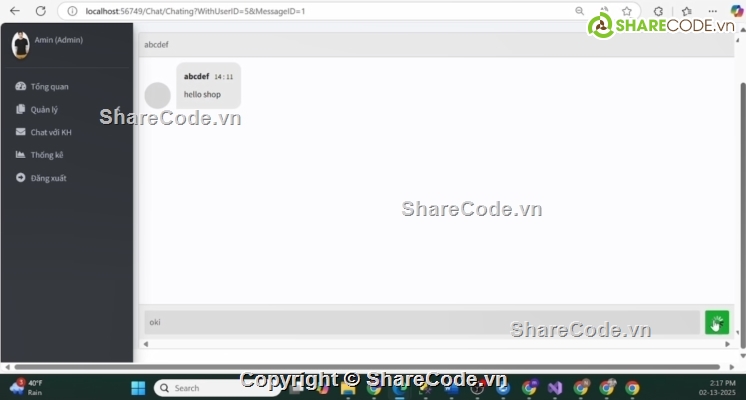 website,web chat,asp.net mvc,bán hàng cafe