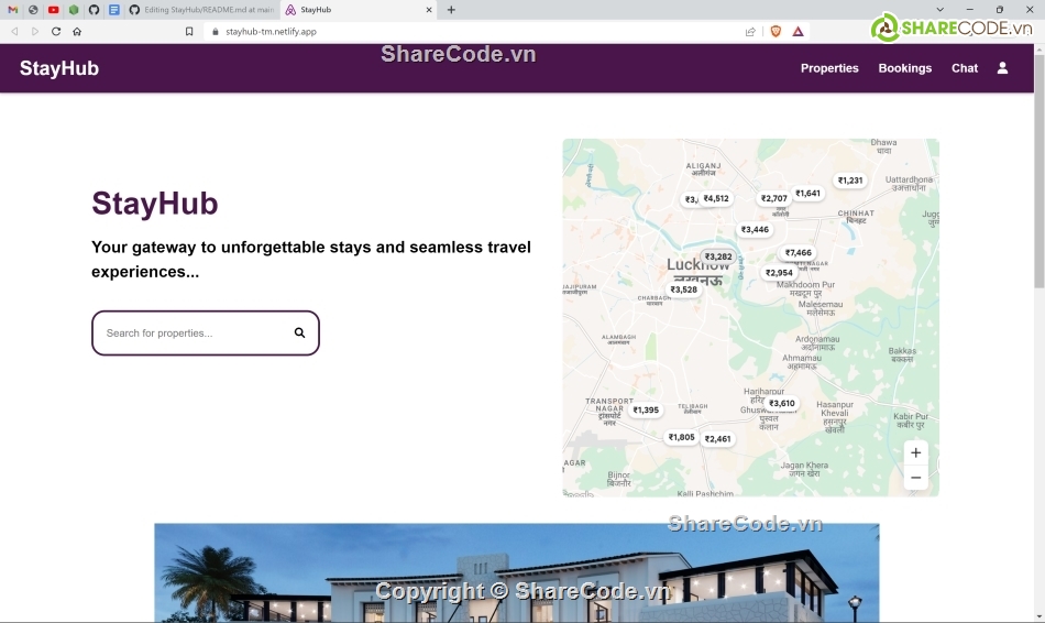 web cho thuê nhà,nghỉ dưỡng,homstay