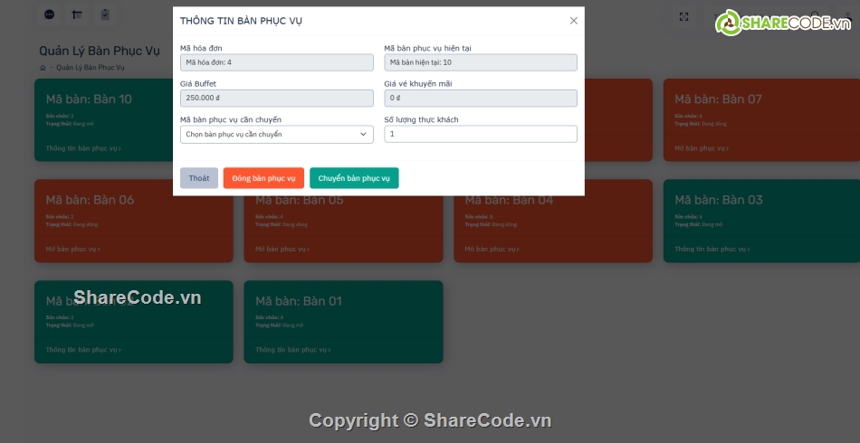 quán ăn,Website quán ăn,đặt bàn