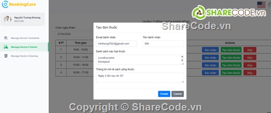 code đồ án đặt lịch khám bệnh,nodejs,reactjs,mysql,xampp,postgres