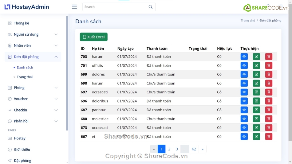 Source code web,Code web,Code đồ án,web đặt phòng khách sạn,Đặt phòng