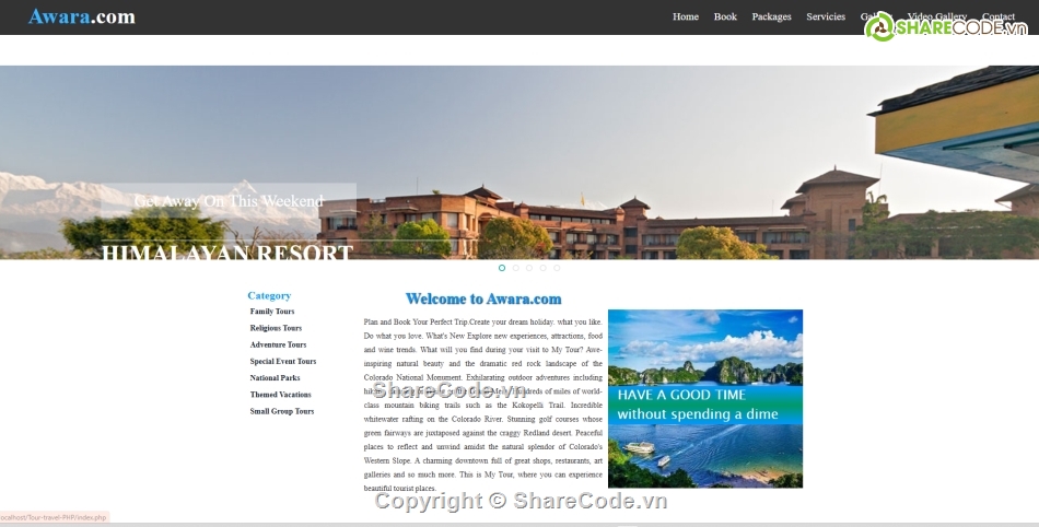 Website du lịch,Website php,php,tour,Website đặt tour