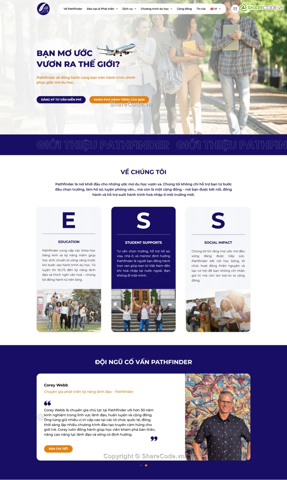 website du học,Giới thiệu dịch vụ du học,du học quốc tế,Website dịch vụ,dịch vụ du học,langding page du học