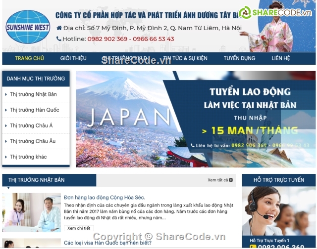 giới thiệu công ty,Website công ty,web xuất khẩu lao động,xuất khẩu lao động,theme tin tức wordpress