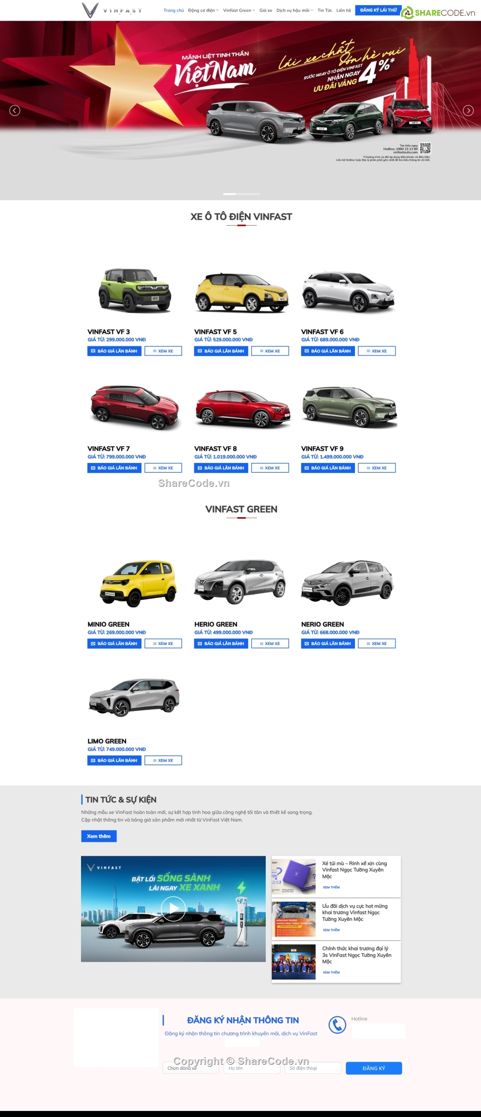 ô tô,website ô tô vinfast,website,bán website xe ô tô vinfast