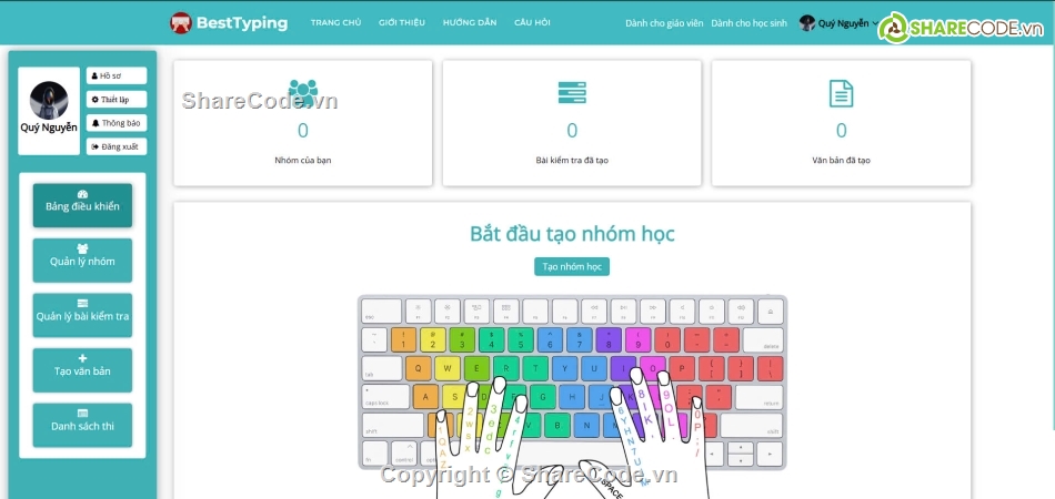 Website luyện gõ phím ASP.NET MVC,SQL Server,lập trình web,asp.net,MVC