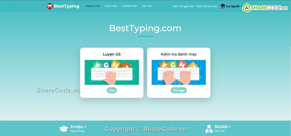 Website luyện gõ phím ASP.NET MVC,SQL Server,lập trình web,asp.net,MVC