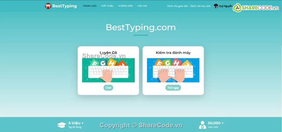 Website luyện gõ phím ASP.NET MVC,SQL Server,lập trình web,asp.net,MVC,full báo cáo và slide