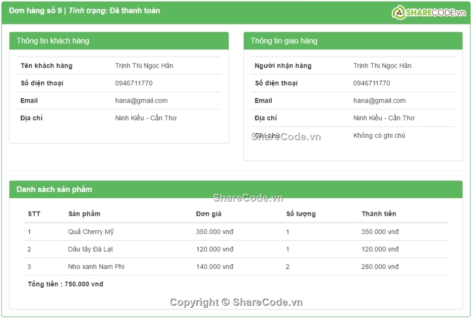 Laravel,nông sản sạch,code đầy đủ