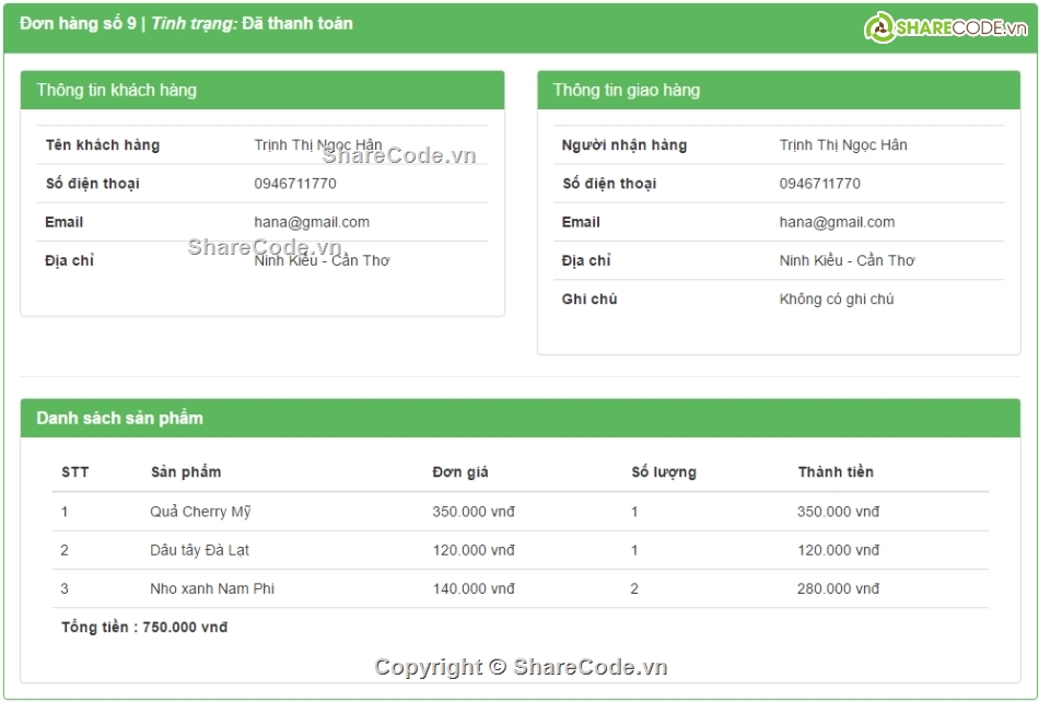 Laravel,nông sản sạch,code đầy đủ