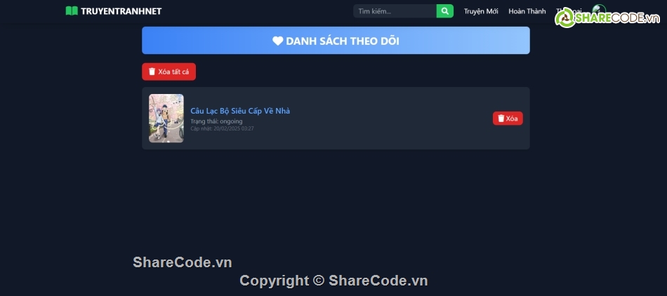 web truyện,theme truyện tranh,Code truyện tranh web đọc truyện,Theme WordPress đọc truyện,website truyện tranh